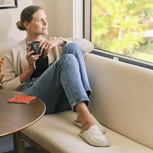 OLUKAI Konea Women’s Shearling Leather Slipper Soft Mule: Bone, US 8 - Picture 3 of 7